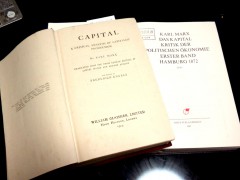 資本論英語版（1918年、左）と第2版（新MEGA 第2部第6巻、右）
